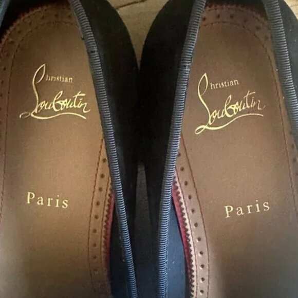 NEW MEN'S CHRISTIAN LOUBOUTIN DANDELION STRASS BLACK SUEDE LOAFERS - Picture 5 of 8